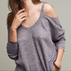 Anthropologie Cut Out Oversized Sweater